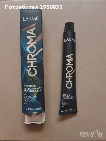 Безамонячна трайна боя за коса LAKME CHROMA, снимка 1