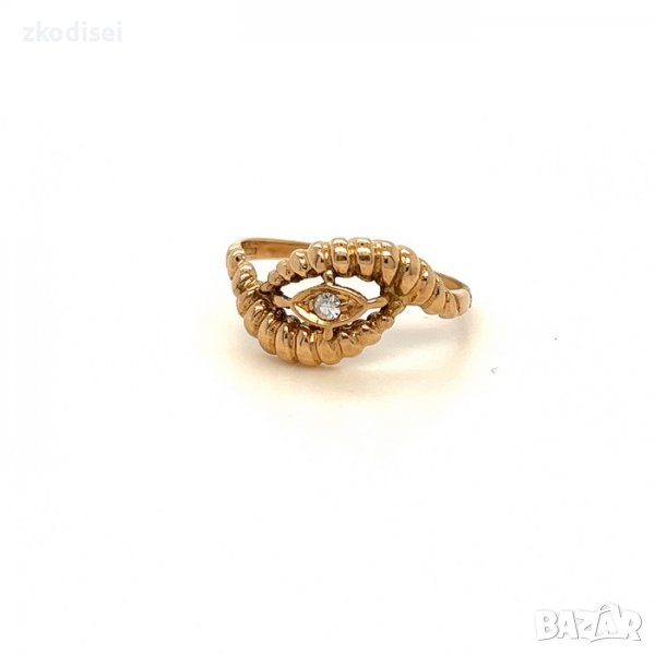 Златен пръстен 1,92гр. размер:55 14кр. проба:585 модел:3503-2, снимка 1