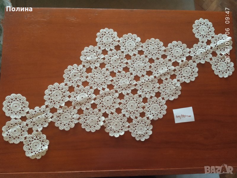 Покривка, плетена на една кука 44/90 см, снимка 1