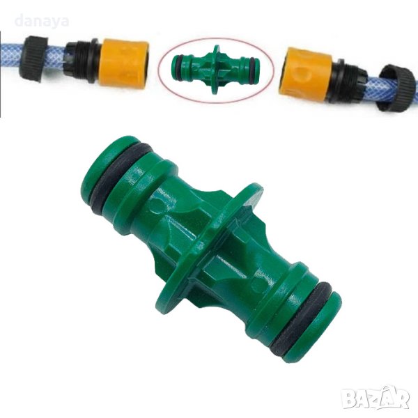 4389 Двойна връзка за маркуч 1/2 снадка конектор, снимка 1