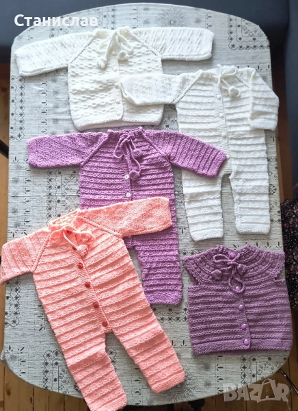 бебешки ръчно плетени дрехи , снимка 1