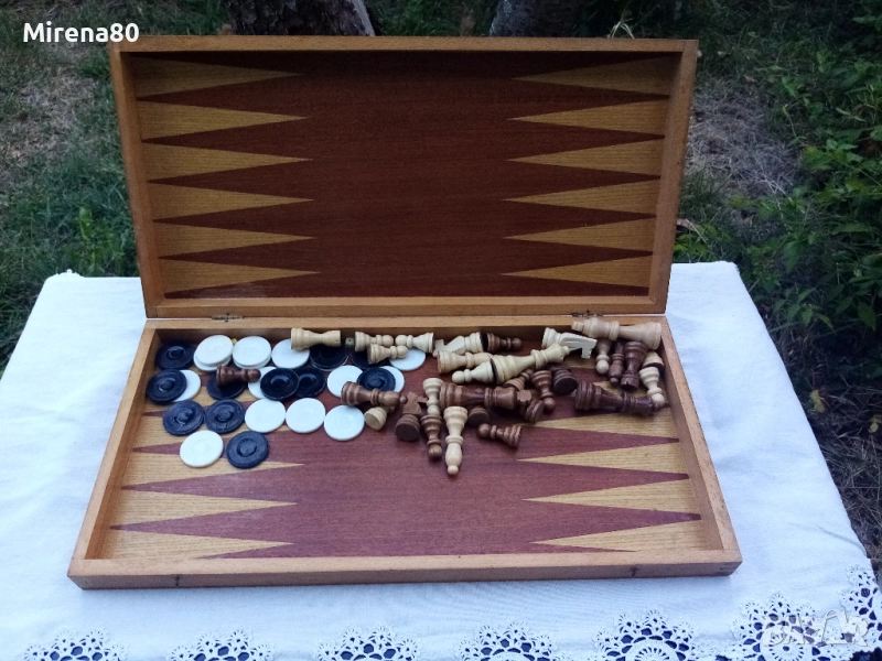 Пълен комплект шах и табла, снимка 1