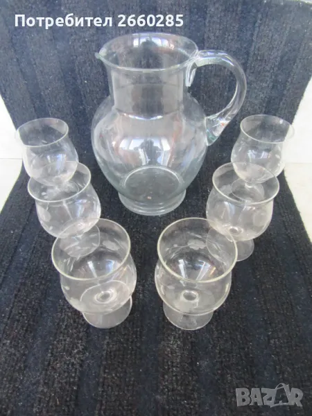 ИНТЕРЕСЕН СЕРВИЗ ЗА ВИНО - ранен соц, снимка 1