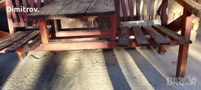 Дървена градинска маса със столове!, снимка 8 - Градински мебели, декорация  - 52238291