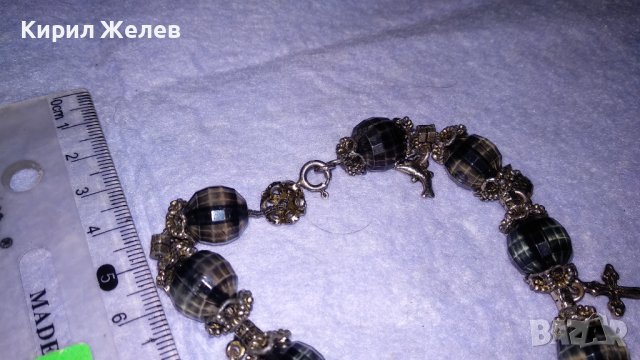 КРАСИВА ПОСРЕБРЕНА МОДНА КРИСТАЛНА АРТ ГРИВНА 32357, снимка 11 - Гривни - 38332436