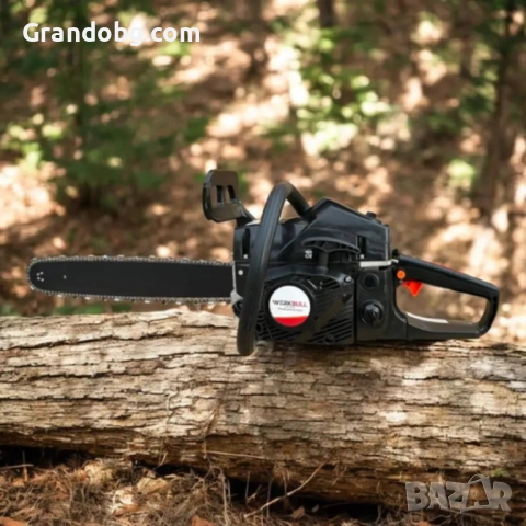 Немска Бензинова Резачка за Дърва 50см WerkBull 72куб 4,5кс + две вериги и пила за точене