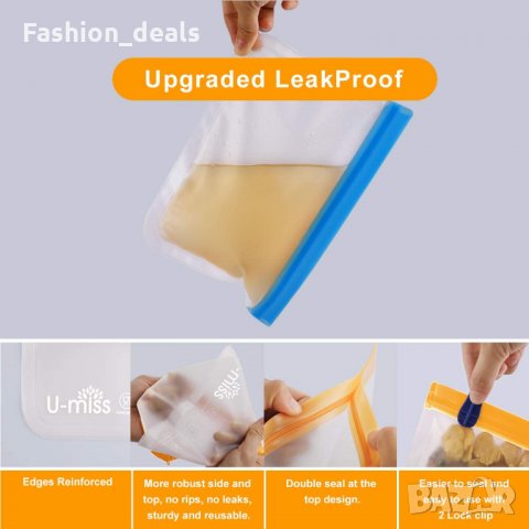 10 бр.Чанти за сандвич и закуски за многократна употреба за съхранение, снимка 3 - Други - 33635125