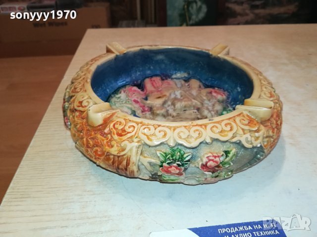 ГОЛЯМ КРАСИВ СТИЛЕН ПЕПЕЛНИК ОТ ФРАНЦИЯ 1911231127, снимка 8 - Антикварни и старинни предмети - 43056521