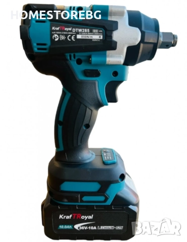 🔩⚡ Комбиниран безчетков акумулаторен ударен гайковерт-винтоверт 36V / 10Ah / 850 Nm – мощност , снимка 3 - Винтоверти - 51562156