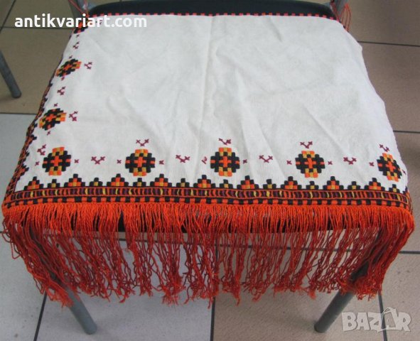 19 век Ръчно Бродирани Комплект Столовки и Пано за стена, снимка 6 - Антикварни и старинни предмети - 27399336