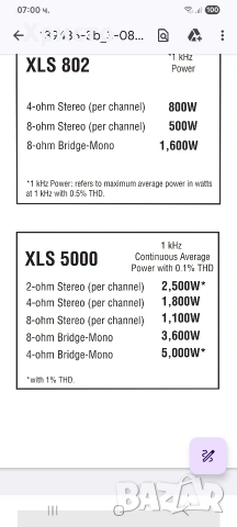 Крайно стъпало CROWN XLS 5000, снимка 10 - Ресийвъри, усилватели, смесителни пултове - 53367942