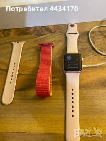 Apple Watch Series 3 – 38 мм алуминий в розово, GPS + LTE, с 2 каишки, снимка 4 - Аксесоари за Apple - 52532103