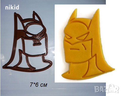 Батман пластмасов резец форма за фондан тесто бисквитки, снимка 1 - Форми - 28639045