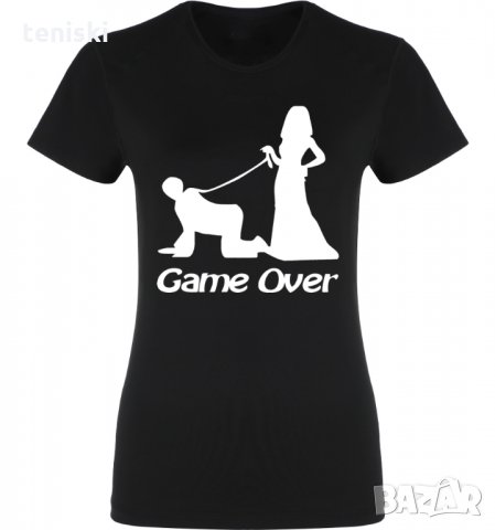 Тениски за младоженци за сватба GAME OVER Мъжки и дамски, снимка 9 - Тениски - 32876350
