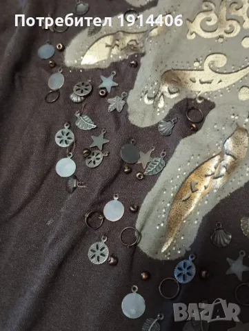 Елегантна бутикова  дамска блуза голям размер, снимка 7 - Тениски - 50044403