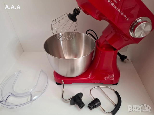 Планетарен миксер с купа от инокс Oliver Voltz, 600W, 3.5 литра, 3 бъркалки, 12 степени + Pulse, Чер, снимка 4 - Миксери - 52275122