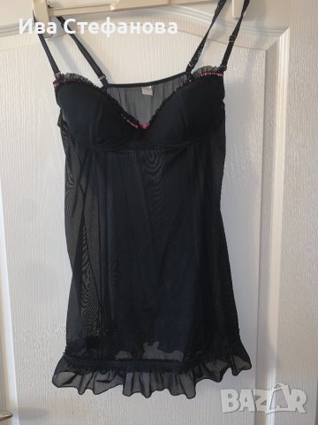 Страхотна черна еластична нощница тип комбинезон пижама  еротично бельо , снимка 2 - Бельо - 37007781