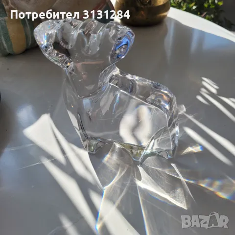 Art glass винтидж Кристална статуетка в стил Модерн  Швеция, снимка 2 - Статуетки - 49112032