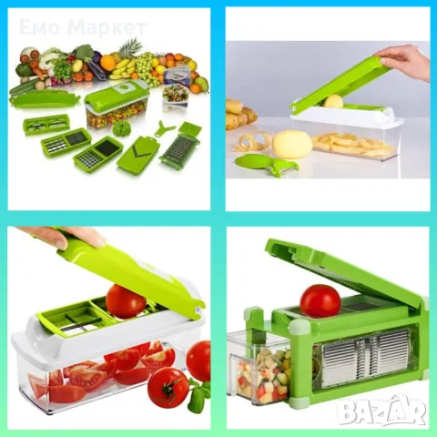 Кухненско Ренде за зеле, моркови с контейнер - Nicer Dicer Plus от 13 части