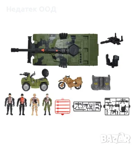 Военен комплект, танкове, войници, светлина, звук - 32 бр.