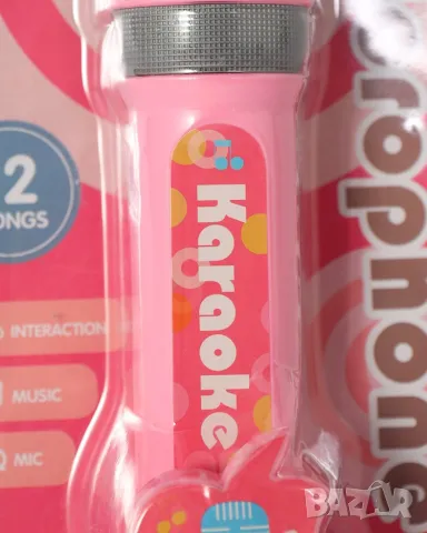 Детски караоке микрофон за момиче с 12 песни, снимка 1