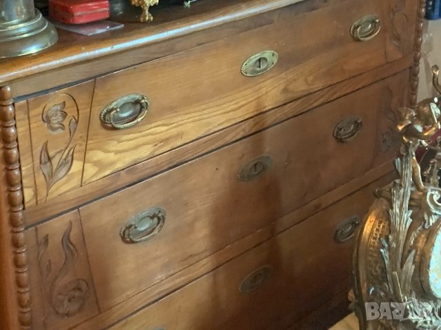 Старинен масивен скрин от орех!!!, снимка 4 - Скринове - 29524106