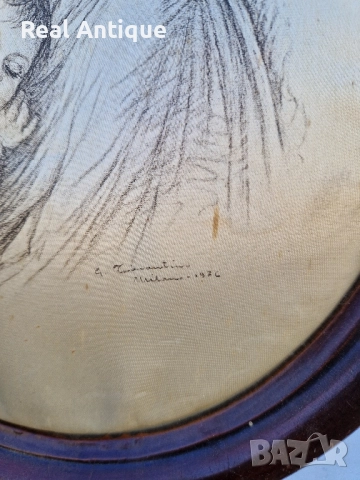 Чудесна италианска авторска картина върху коприна- Джузепе Тарантино , снимка 7 - Картини - 51470945