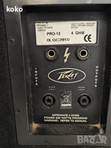 Професионална тонколона Peavey 12, снимка 5 - Тонколони - 53417987