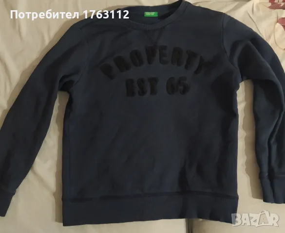 United Colors Of Benetton тъмносиня блуза с дълъг ръкав за 9-10г.дете,обличана веднъж,отрязан етикет