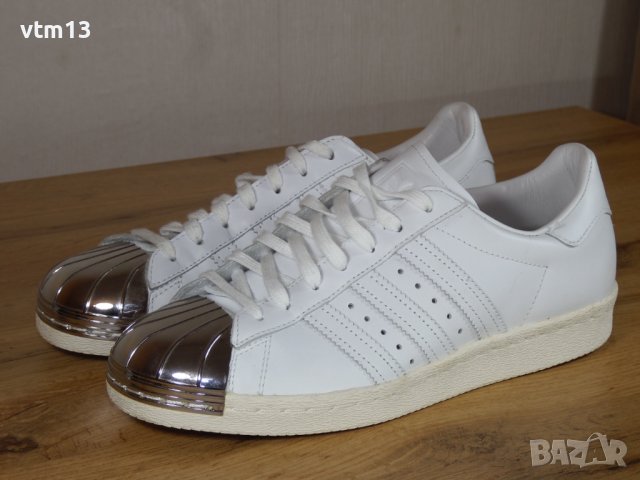 Adidas Superstar 80s White Metallic Silver - 39,5 номер, снимка 2 - Маратонки - 38915160
