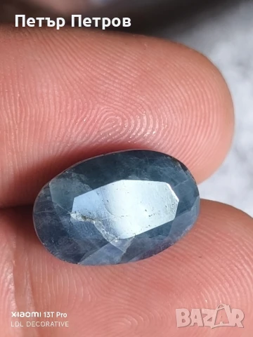 сапфир- цвят метличина- 17.90 ct, снимка 1