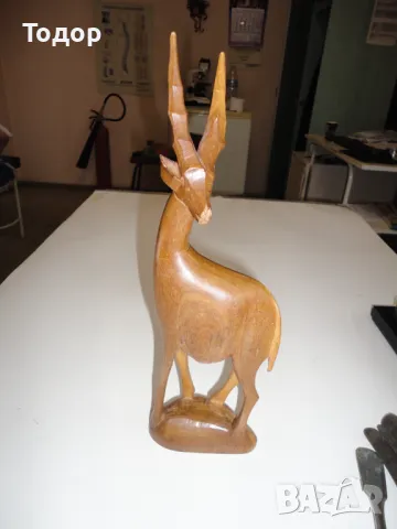 Дървена фигура пластика антилопа газела , снимка 11 - Декорация за дома - 50254795
