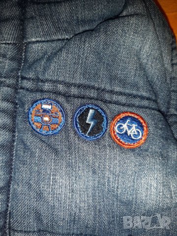 Дънково якенце за момче, с дебела подплата, снимка 3 - Детски якета и елеци - 32879392