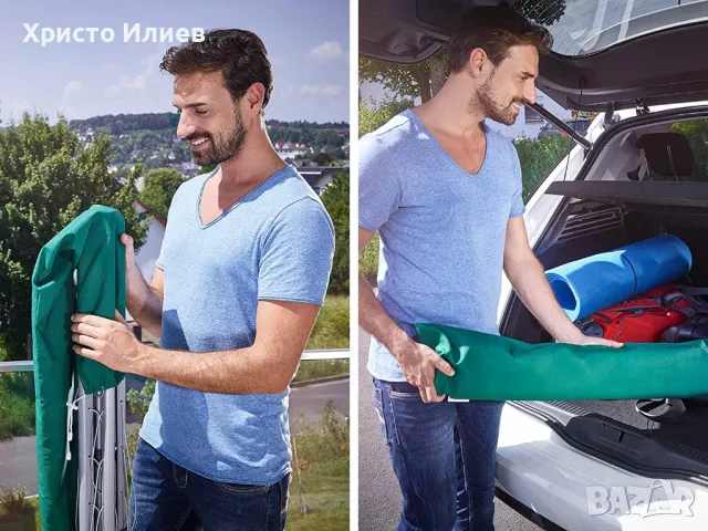 Сушилник за дрехи тип чадър Leifheit Linopop UP 140 Градински простор 14 метра, снимка 9 - Други стоки за дома - 48580603