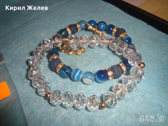 2 СКЪПОЦЕННИ ХЕНД МЕЙД ГРИВНИ ЧИСТ ПЛАНИНСКИ ФАСЕТИРАН КРИСТАЛ и ЛАЗУРИТ 18937, снимка 8 - Гривни - 34840372