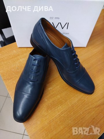 НАМАЛЕНИЕ-Мъжки обувки естествена кожа м. 116 т. сини , снимка 5 - Официални обувки - 38272119