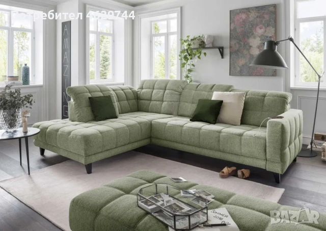 Ъглов диван Esberg с електрически релакс механизъм – ГАРАНЦИОНЕН