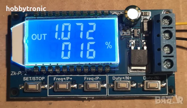 PWM LCD генератор на правоъгълни импулси с MOSFET изход до 8A, снимка 1 - Друга електроника - 48684808