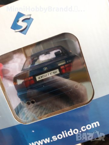 BMW 850 CSI. (E31) BLUE METALIC TOP.TOP.TOP. SOLIDO 1.18. , снимка 12 - Колекции - 38188920