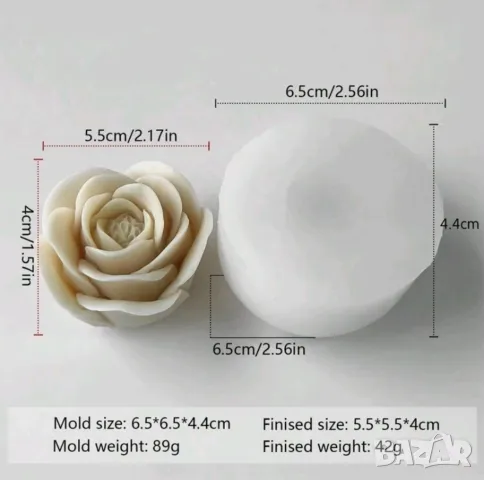 Молд роза 6.5 см (4)