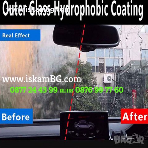 Нано покритие за стъкла | антидъжд препарат за коли - КОД 3841 S2, снимка 6 - Аксесоари и консумативи - 39820693