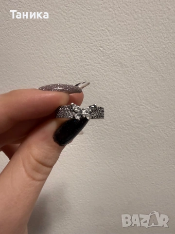 Сребърен пръстен Pandora, снимка 3 - Пръстени - 53008860