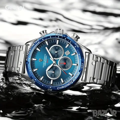 Мъжки спортен часовник / хронограф LIGE* Blue Dream !, снимка 6 - Мъжки - 49483652