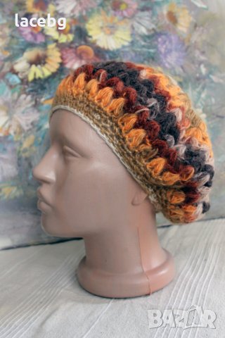 Плетена шапка в есенни нюанси 16548, снимка 1