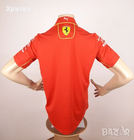 Puma Scuderia Ferrari F1 Team Pro - Оригинална мъжка тениска с яка, снимка 7 - Тениски - 52666342