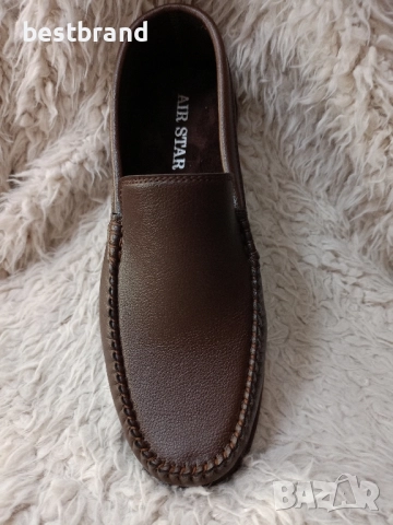 Мъжки мокасини от изкуствена кожа, много леки, два цвята код 40/30, снимка 3 - Маратонки - 51729243