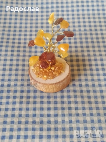 декоративно дърво с кехлибар , снимка 2 - Декорация за дома - 51911779