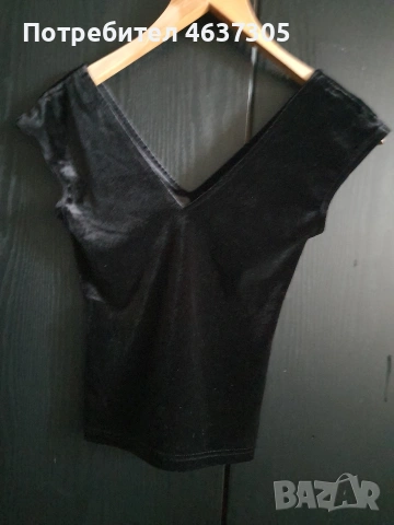 маркова блуза от кадифе, снимка 2 - Блузи с дълъг ръкав и пуловери - 53284057