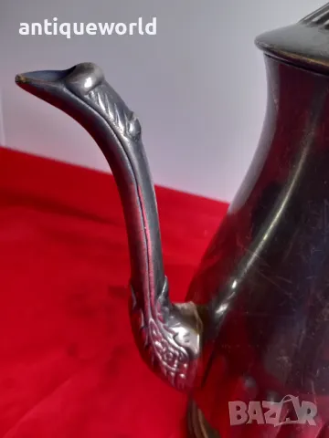 Стара Барокова ПОСРЕБРЕНА Кана , Чайник, снимка 4 - Антикварни и старинни предмети - 47543456