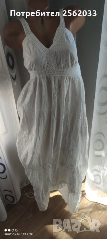 Плажна бяла рокля+подарък, снимка 2 - Рокли - 33509535